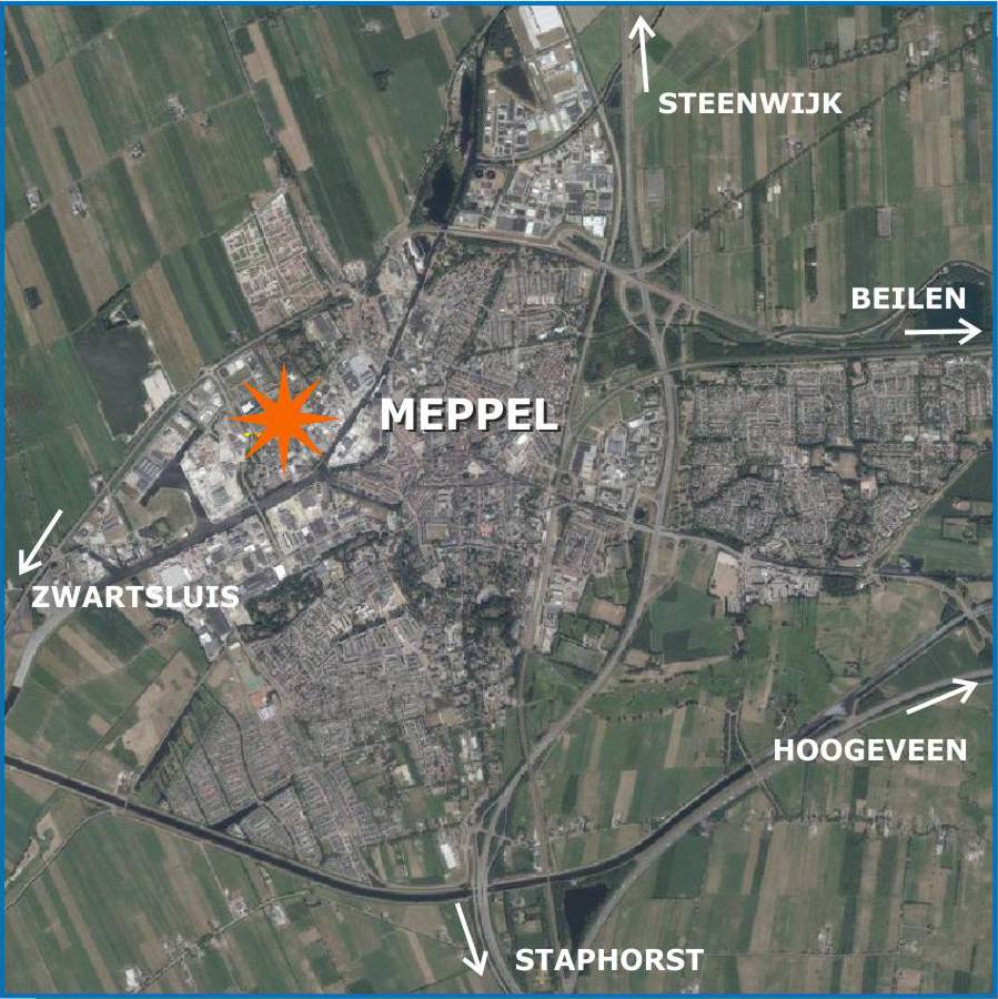 De Marne Vastgoed bedrijfsverzamelgebouw Meppel Zomerdijk - locatie