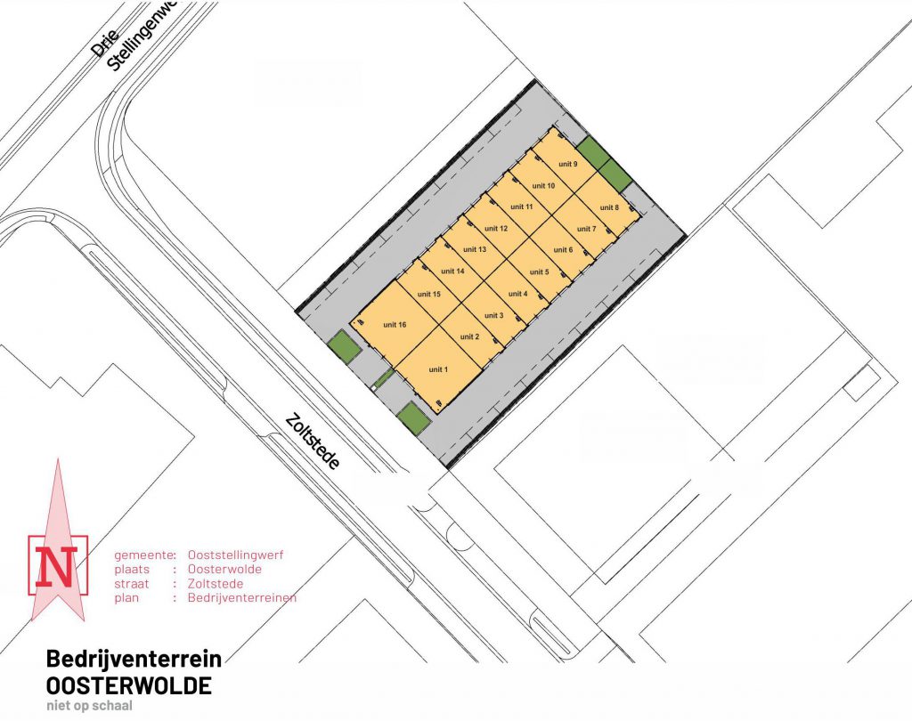 De Marne Vastgoed ontwikkelt bedrijfsverzamelgebouw in Oosterwolde - plattegrond