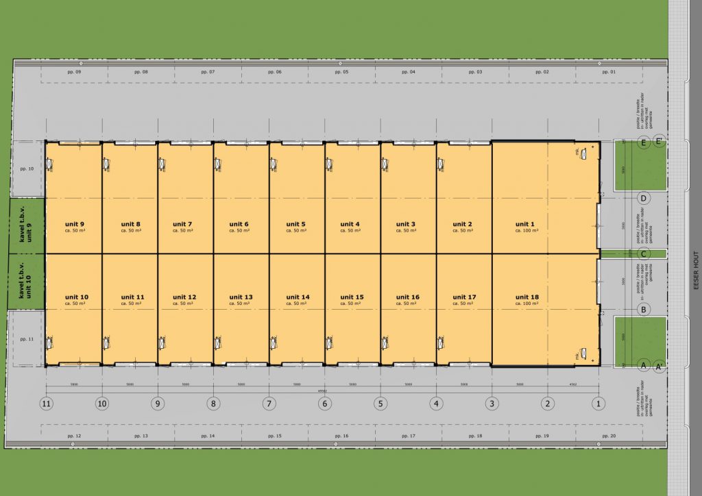 De Marne Vastgoed bedrijfsverzamelgebouw Steenwijk 1 - plattegrond