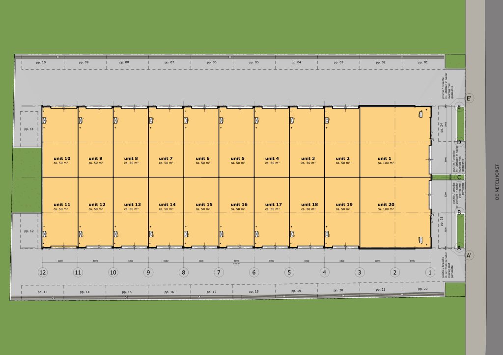 De Marne Vastgoed realiseert Bedrijfsverzamelgebouw Hattem De Neterlhorst - plattegrond 