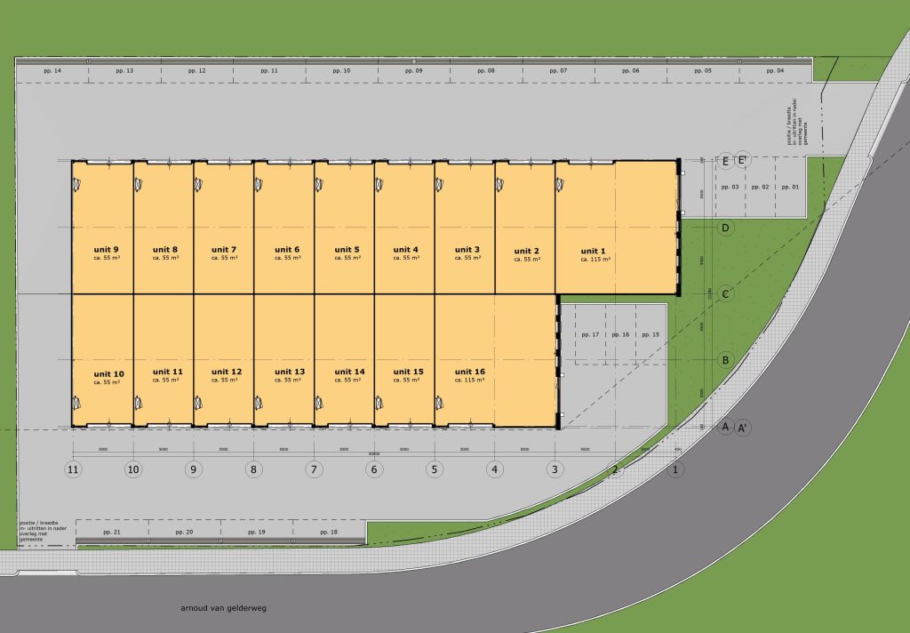 De Marne Vastgoed ontwikkelt bedrijfsverzamelgebouw Grave - plattegrond